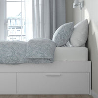 BRIMNES Bed structure with drawers - white/Luröy 140x200 cm , 140x200 cm - best price from Maltashopper.com 29902933