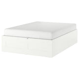 BRIMNES ottoman bed, white, 140x200 cm