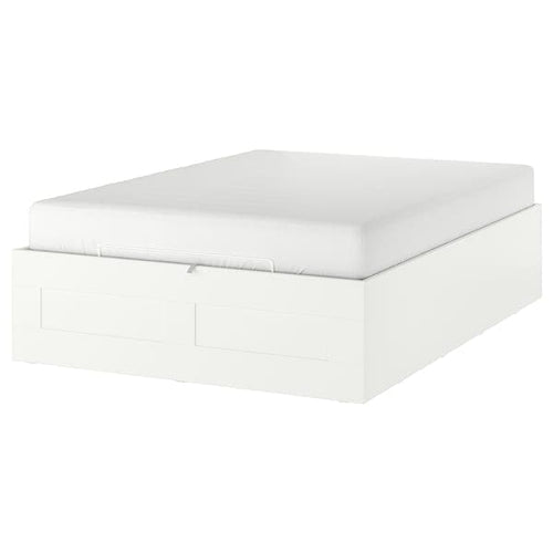 BRIMNES Bed structure with container - white 140x200 cm , 140x200 cm