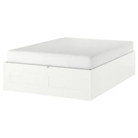 BRIMNES Bed structure with container - white 160x200 cm , - best price from Maltashopper.com 00402399