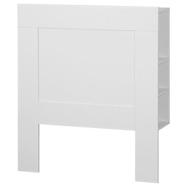 BRIMNES Headboard with container compartment - white 90 cm , - best price from Maltashopper.com 00400692