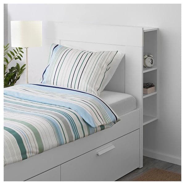 BRIMNES Headboard with container compartment - white 90 cm , - best price from Maltashopper.com 00400692