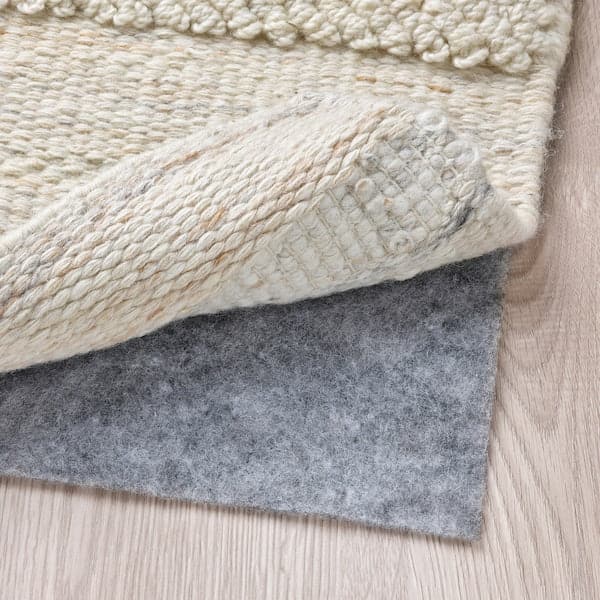 BRÖNDEN - Rug, low pile, handmade beige