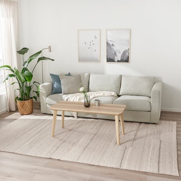 BRÖNDEN - Carpet, short pile, handmade beige, 200x300 cm - best price from Maltashopper.com 70532972
