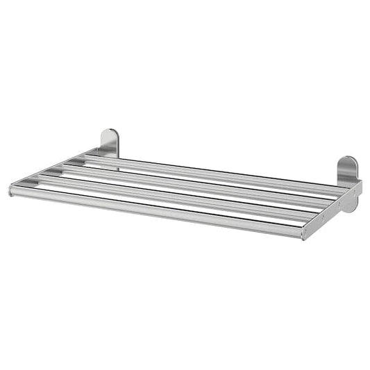 Ikea BROGRUND Shelf with towel rack - stainless steel 47x27 cm , 47x27 cm