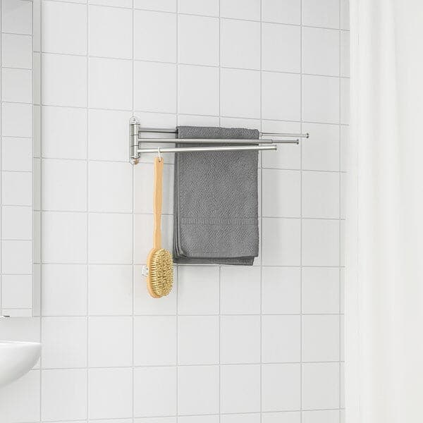 Ikea BROGRUND - Towel holder 3 bars, stainless steel