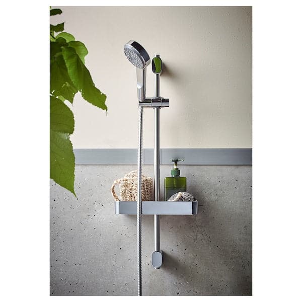 BROGRUND - Riser rail with handshower kit, chrome-plated - best price from Maltashopper.com 10342545