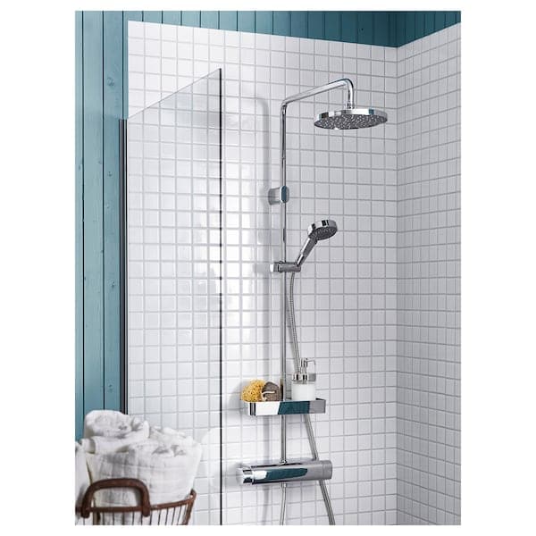 BROGRUND - Shower set with thermostatic mixer, chrome-plated - best price from Maltashopper.com 20342535