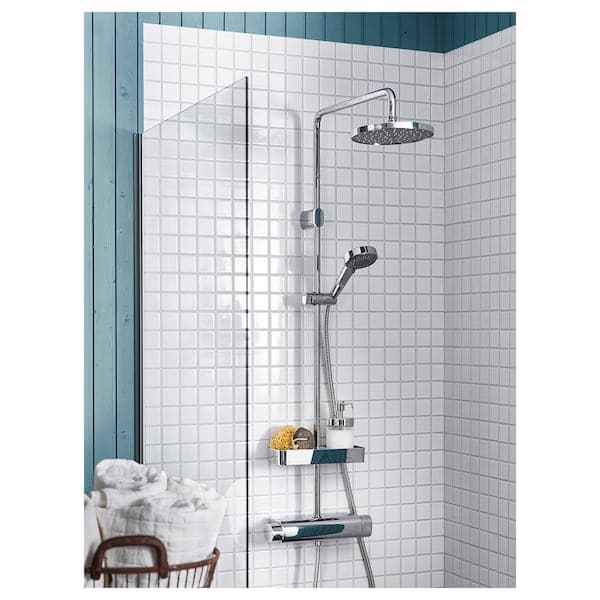 Ikea BROGRUND - Shower set with thermostatic mixer, chrome-plated