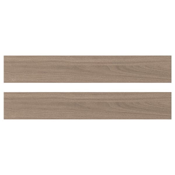 BROKHULT Drawer front - light grey walnut effect 60x10 cm , 60x10 cm