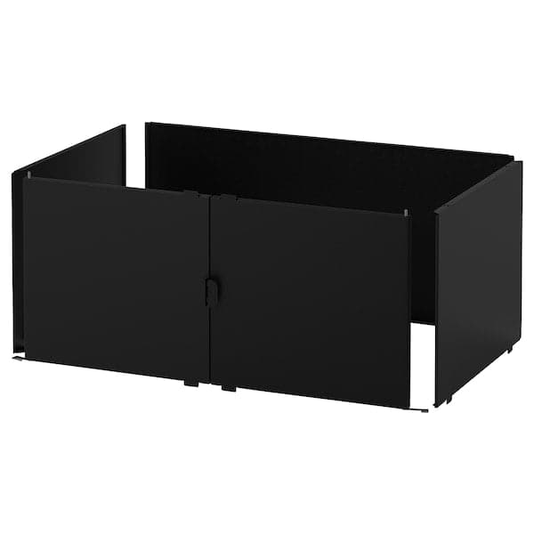 Ikea BROR Door/uprights/bottom panel - black ,