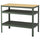 BROR - BROR Work bench, grey-green/pine plywood, 110x55 cm
