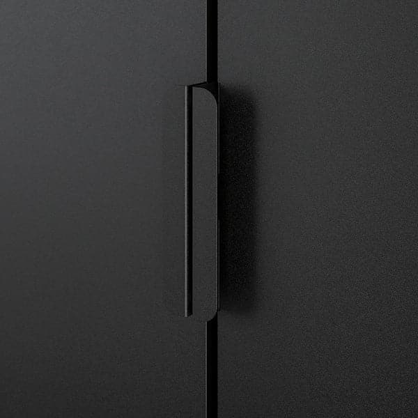 Ikea BROR - Storage with cabinet/work bench, black/pine plywood, 340x40x191 cm