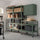 BROR - BROR Storage w shelves/cabinet/trolley, grey-green/pine plywood