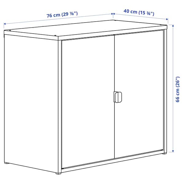 BROR - Cabinet with 2 doors, grey-green, 76x40x66 cm - best price from Maltashopper.com 50547390