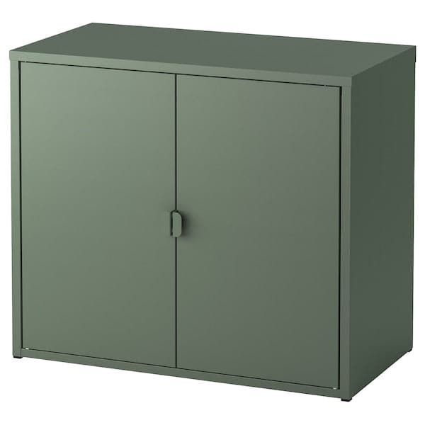 BROR - Cabinet with 2 doors, grey-green, 76x40x66 cm - best price from Maltashopper.com 50547390