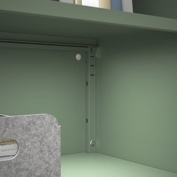 Ikea BROR - Cabinet with 2 doors, grey-green, 76x40x66 cm