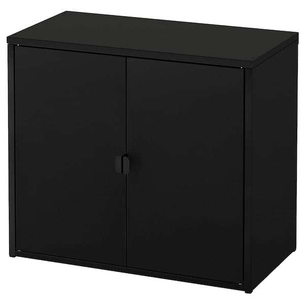 BROR - Cabinet with 2 doors, black , 76x40x66 cm - best price from Maltashopper.com 50300015