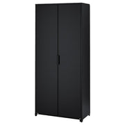 BROR - Cabinet with doors, black, 85x40x191 cm - best price from Maltashopper.com 50494297