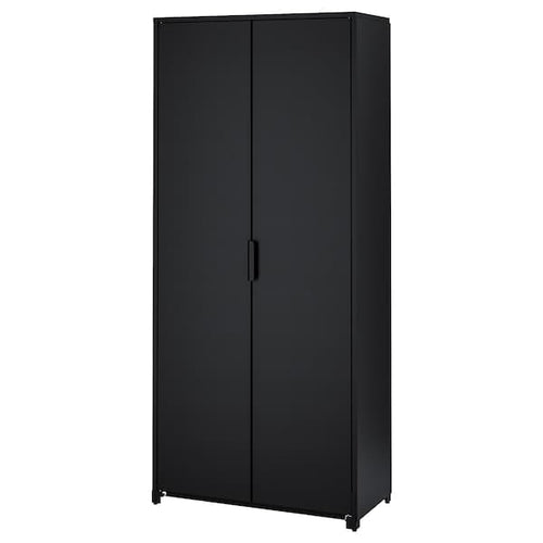 BROR - Cabinet with doors, black, 85x40x191 cm