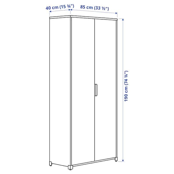 BROR - Cabinet with doors, black, 85x40x191 cm - Premium Cabinets & Storage from Ikea - Just €323.99! Shop now at Maltashopper.com
