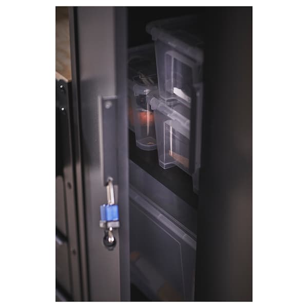 Ikea BROR - Cabinet with doors, black, 85x40x191 cm