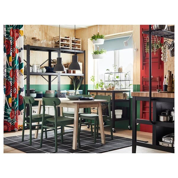 Ikea BROR - Shelf, black, 84x39 cm