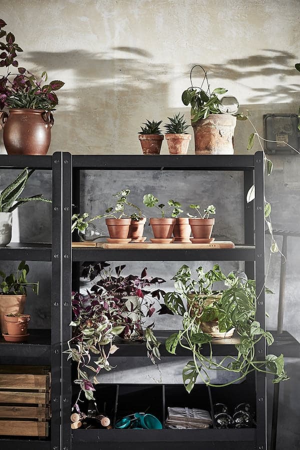 Ikea BROR - Shelf, black, 84x54 cm