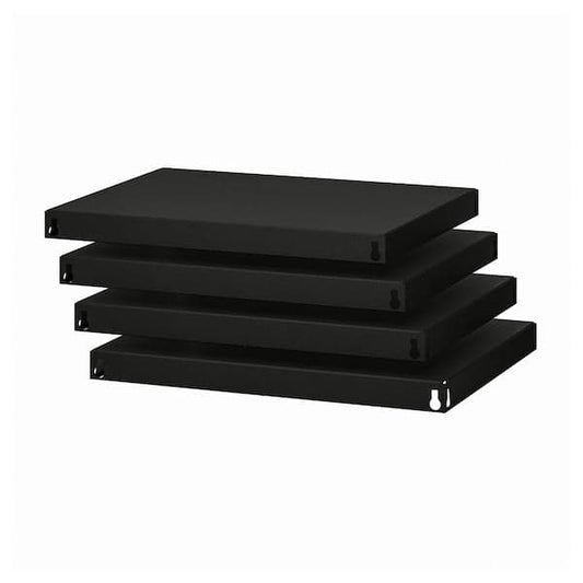 Ikea BROR - Shelf, black, 64x54 cm