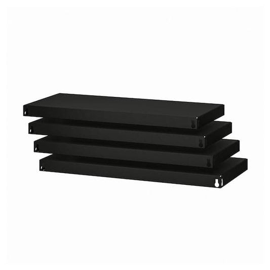Ikea BROR - Shelf, black, 84x39 cm