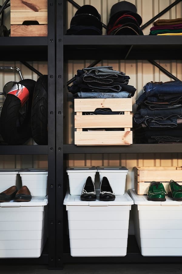 Ikea BROR - Shelf, black, 64x54 cm