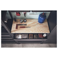 BROR - Shelving unit w cabinets/drawers, black, 170x40x191 cm - best price from Maltashopper.com 09423217