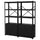 BROR - Shelving unit with cabinets, black , 170x40x190 cm