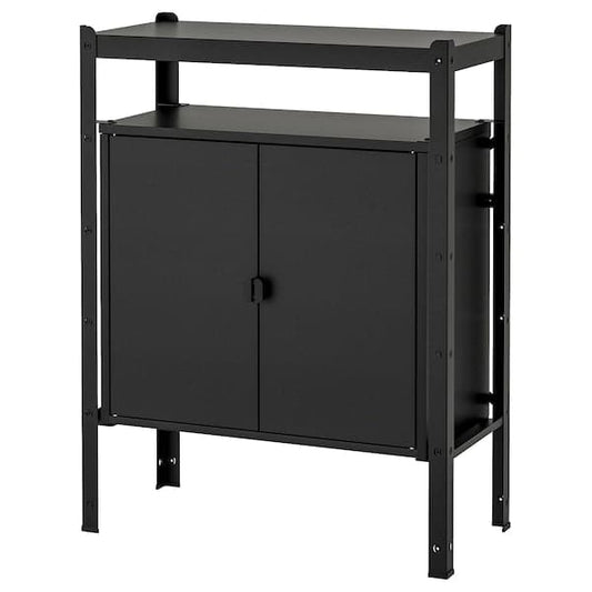 Ikea BROR - Shelving unit with cabinets, black , 85x40x110 cm