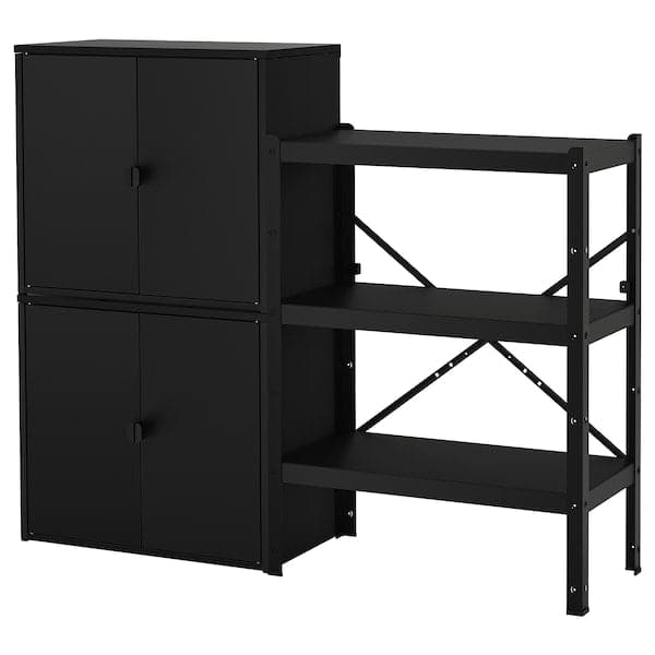 BROR - Shelving unit with cabinets , 161x40x133 cm - best price from Maltashopper.com 79272677