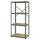 BROR - BROR Shelving unit, grey-green/pine plywood, 85x55x190 cm