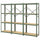 BROR - BROR Shelving unit, grey-green/pine plywood, 254x40x190 cm