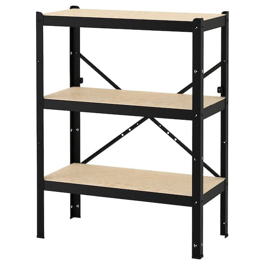 Ikea BROR Shelf - black/wood 85x40x110 cm ,