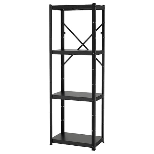 Ikea BROR - Shelving unit, black, 65x40x190 cm