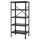 BROR shelving unit, black, 85x55x190 cm