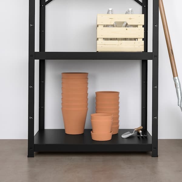 BROR - Shelving unit, black, 85x55x190 cm - best price from Maltashopper.com 49471980