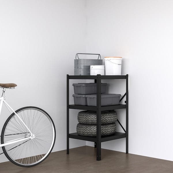 Ikea BROR - Shelving unit, black, 65x55x110 cm