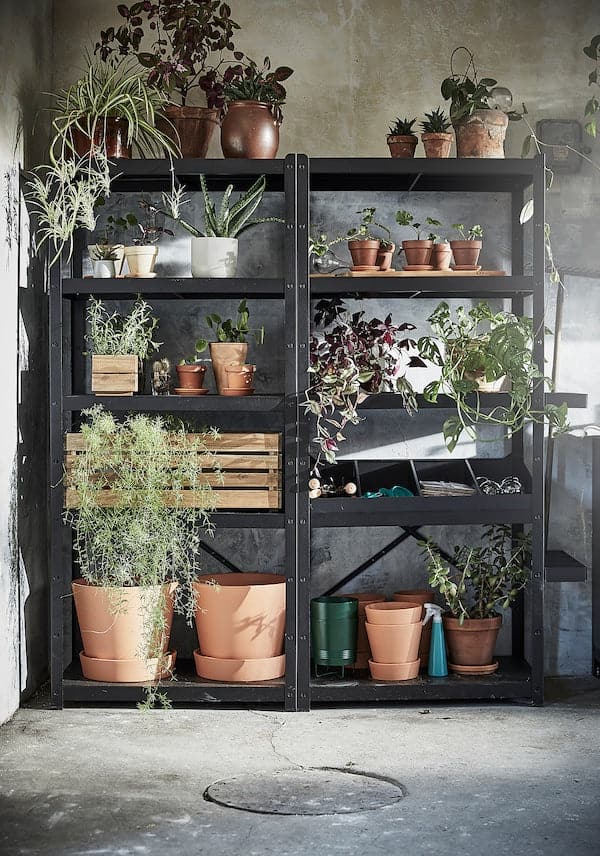 Ikea BROR - Shelving unit, black, 85x40x190 cm