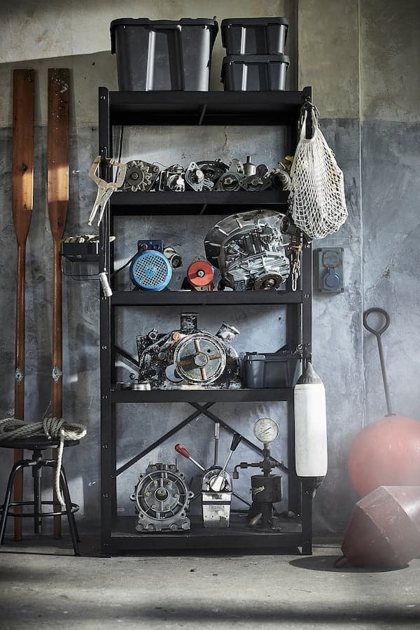 Ikea BROR - Shelving unit, black, 85x40x190 cm