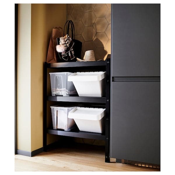 BROR - Shelving unit, black, 85x55x110 cm - best price from Maltashopper.com 39272655