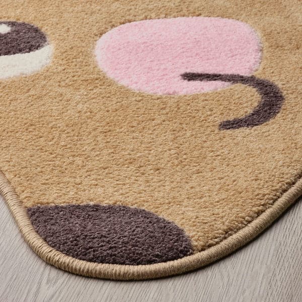 Ikea BRUMMIG - Rug, hedgehog shaped/brown, 94x150 cm