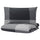 BRUNKRISSLA - BRUNKRISSLA Duvet cover and pillowcase, black, 150x200/50x80 cm