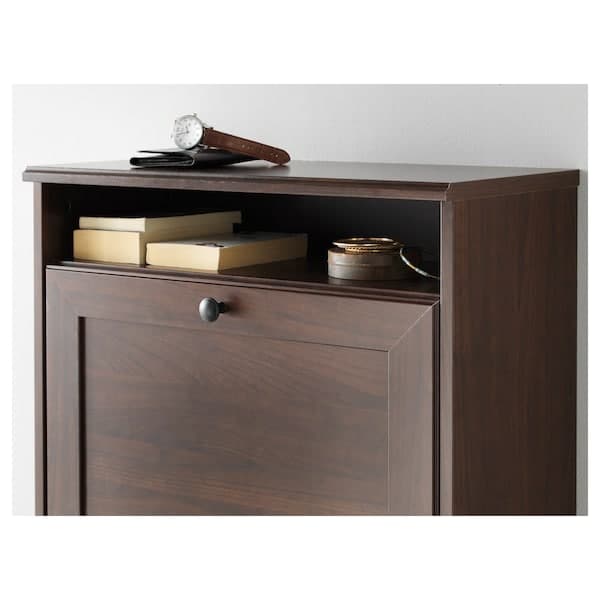 Ikea BRUSALI 3 compartment shoe rack - brown 61x130 cm , 61x30x130 cm