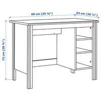 BRUSALI - Desk, white, 90x52 cm - best price from Maltashopper.com 40439763