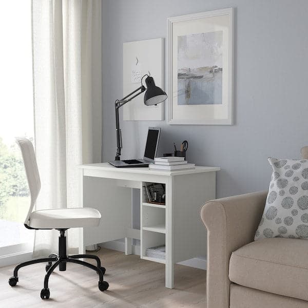 Ikea BRUSALI - Desk, white, 90x52 cm